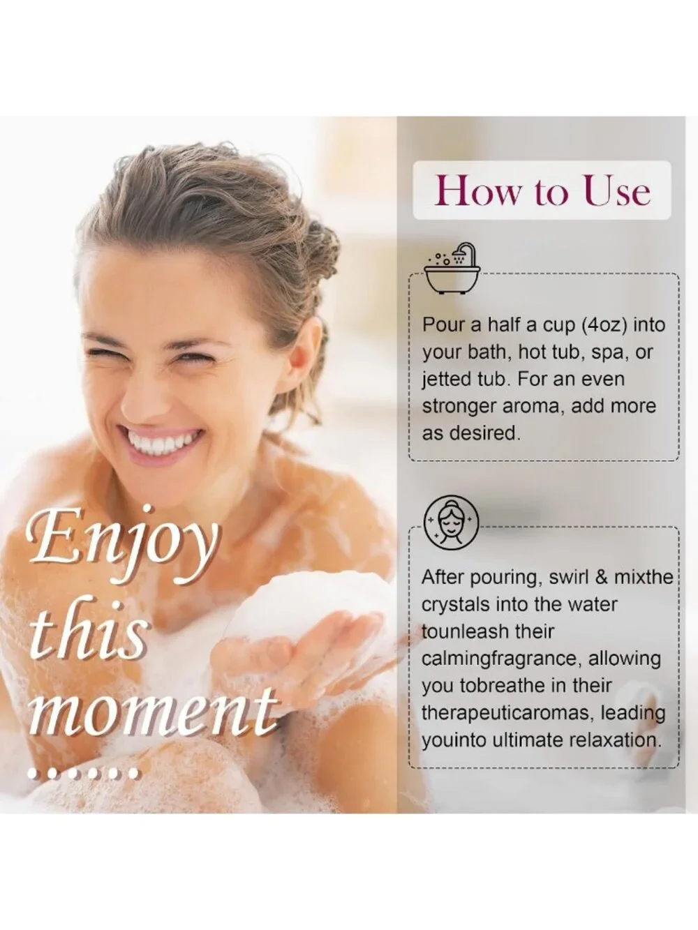 Relaxing Bath Salts Gift Set for Women & Men - 6 Scents, Natural Sea Salt